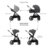KINDERKRAFT universālie ratiņi 2IN1 NEA 2.0, deep grey, KSNEA002DGR2000 