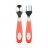 DR. BROWNS Soft Grip karotes un dakšu komplekts, Coral, TF026 TF026
