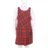 MAMAJUM sarafāns slim fit 10-000017, rūtains, sarkans, 146/152 cm 
