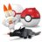 MEGA CONSTRUX POKEMON uguns komanda sortiments, HTJ06 
