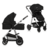 LIONELO universāls ratiņi AMBER 2in1, Black silver, LO-AMBER 2IN1 