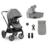 HAUCK universāls ratiņi COMFORT N CARE AIR SET, Dark grey, 165560 