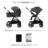 KINDERKRAFT universālie ratiņi 2IN1 NEA 2.0, deep grey, KSNEA002DGR2000 