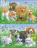 LARSEN puzle Puppies midi, 9 gab. 2 dažādi dizaini, CU4 