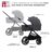 KINDERKRAFT universālie ratiņi 2IN1 NEA 2.0, deep grey, KSNEA002DGR2000 