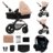 KINDERKRAFT universālie ratiņi MOOV 2 AIR 3in1, sand beige, KSMOOV02BEG0000 