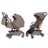 CARRELLO universāls ratiņi MAGIA 2in1, Cocoa beige, CRL-6555