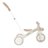 GLOBBER mācību trīsritenis Learning Trike 3in1 Plus, kokosriekstu, 738-466 
