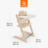 STOKKE barošanas krēsls ar aizsargbarjeru un paplāti TRIPP TRAPP, natural, 685300 